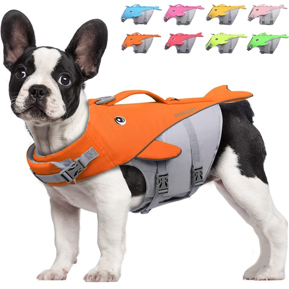 Medium Dog Life Vest, Reflective Whale-Shape Life Vest - Picture 2 of 12
